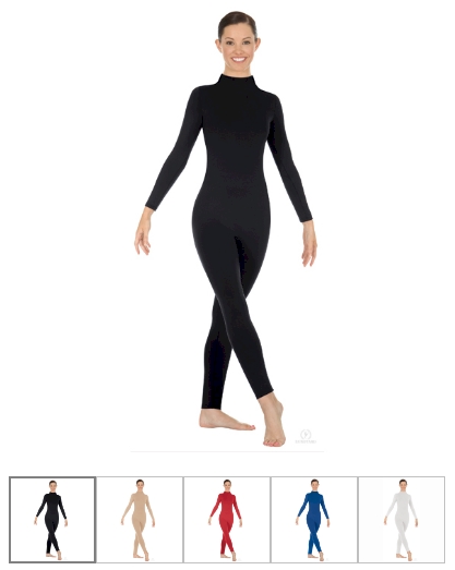 Mock Neck Long Sleeve Unitard - Microfiber Kids sizes less $10